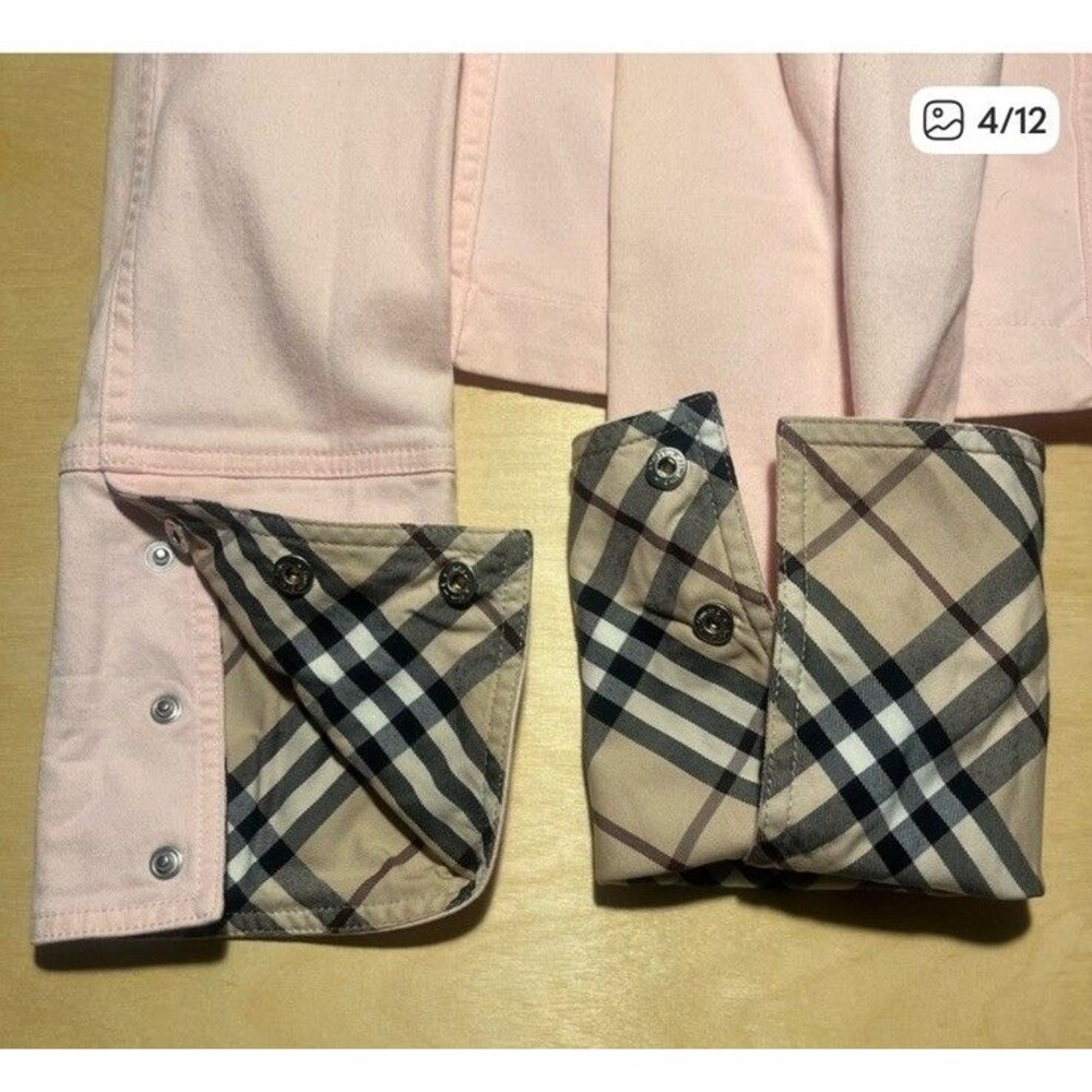 Women’s Pink US10 Burberry Lightweight Pink Jacket Classic Preppy Y2K - Picture 10 of 10